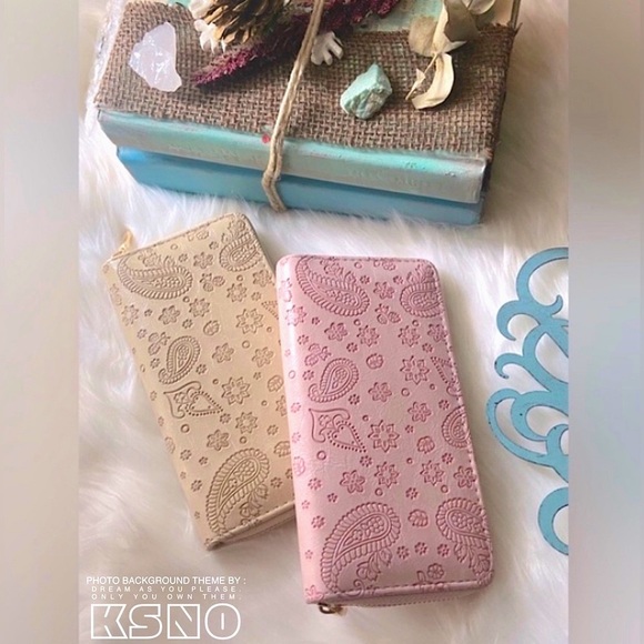 ✌🏼 #45 Country Boho Paisley Printed Leather Wallet - Picture 4 of 15